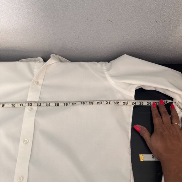 H&M L.O.G.G. Men’s Regular Fit Button Up Shirt Small White Blue Stripe Cotton - Picture 6 of 8